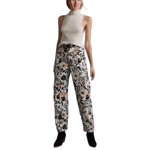 Anthropologie High Rise TaperedCorduroy Cargo Pants